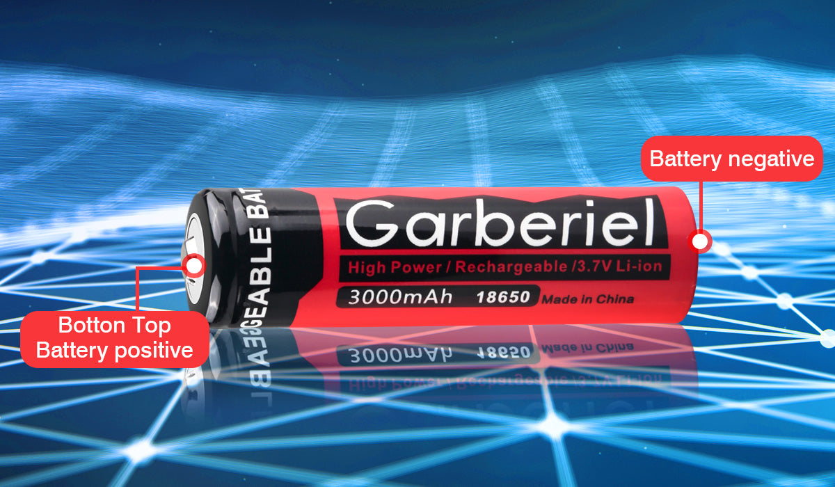 Garberiel 3.7V 3000mAh 18650 Rechargeable Li-ion Battery 1PC