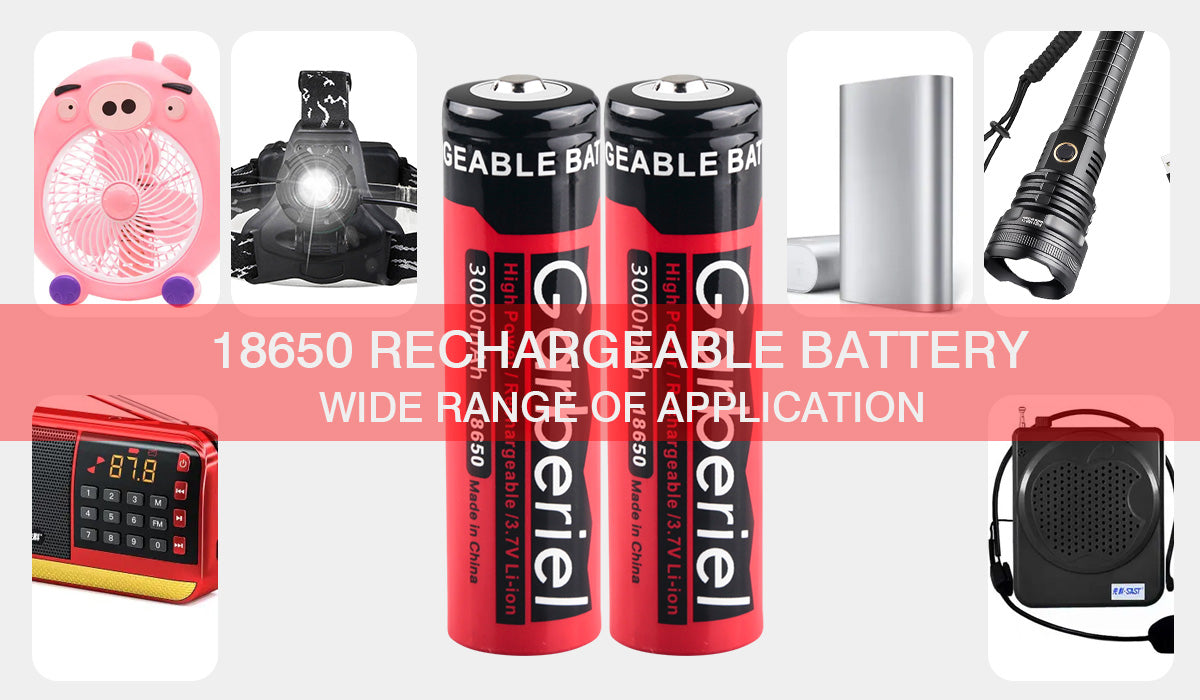 Garberiel 3.7V 3000mAh 18650 Rechargeable Li-ion Battery 1PC