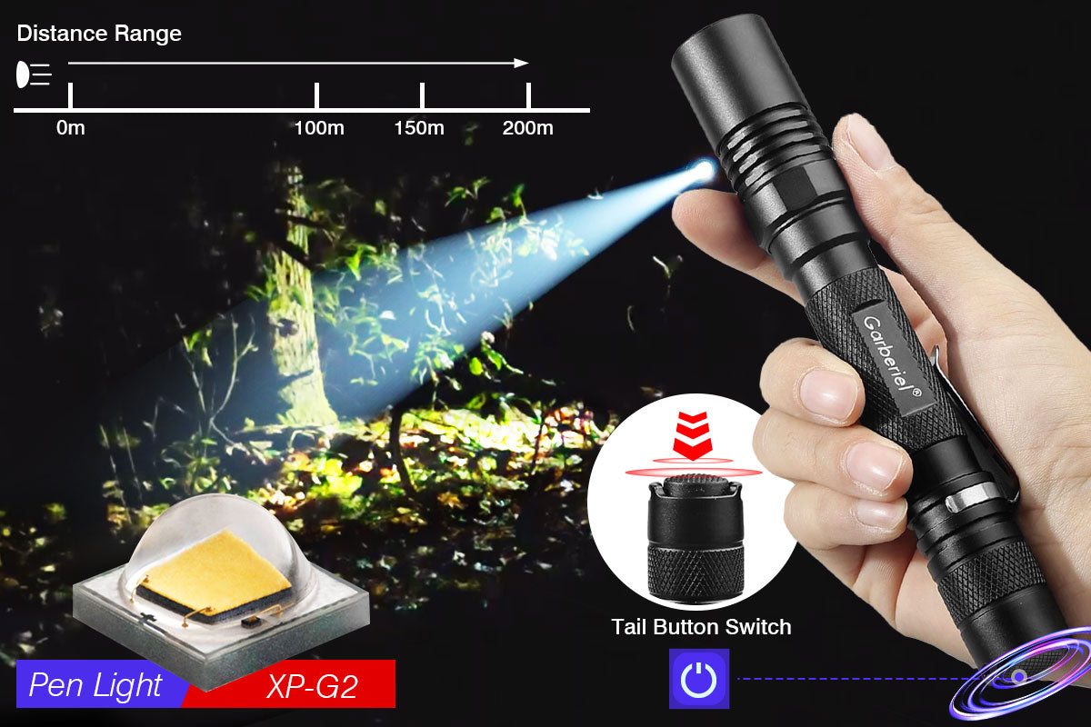 Garberiel XP-G2 Pen Light 50-420LM Durable Flashlight