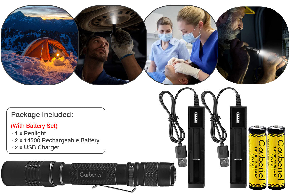 Garberiel XP-G2 Pen Light 50-420LM Durable Flashlight