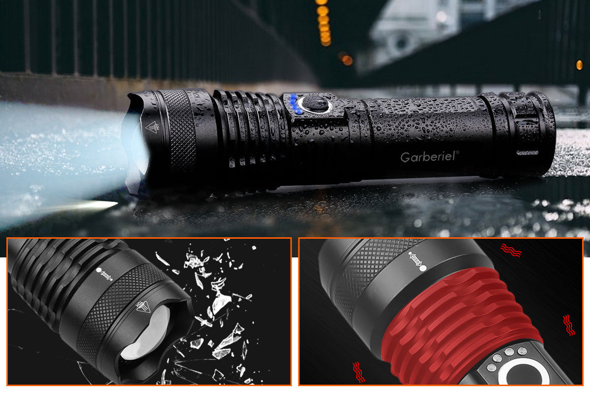 XHP70 Flashlight with 18650 Battery 5000 High Lumens