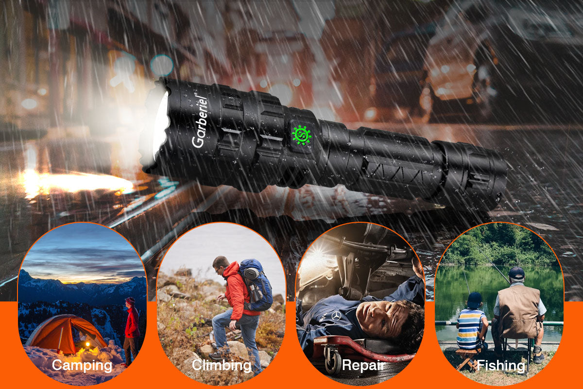 Garberiel X11 Flashlight with 18650 Rechargeable Battery