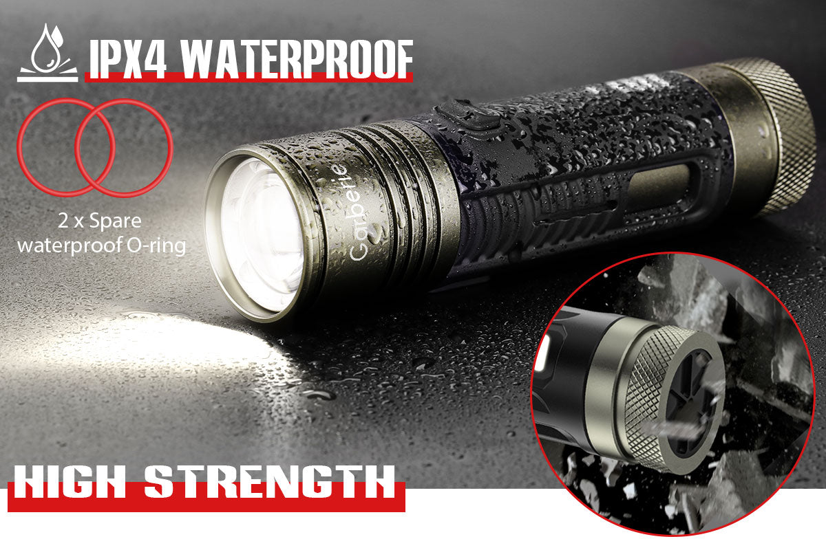 Garberiel 30Watt LED Strong Flashlight with 6561 Feet