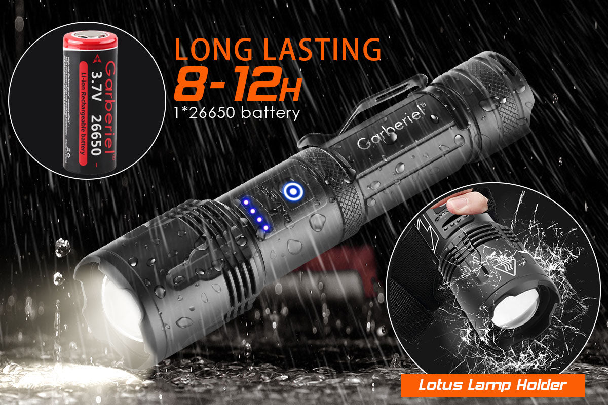 Garberiel XHP99 LED 6000 Lumens Flashlight