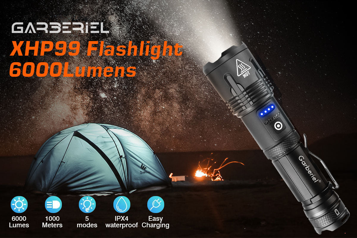 Garberiel XHP99 LED 6000 Lumens Flashlight