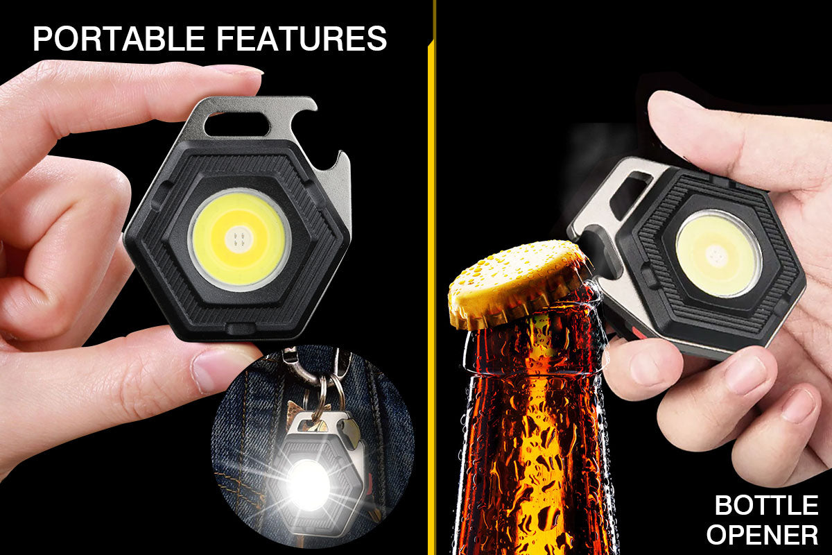 Mini COB 1000LM Keychain Work Light Rechargeable