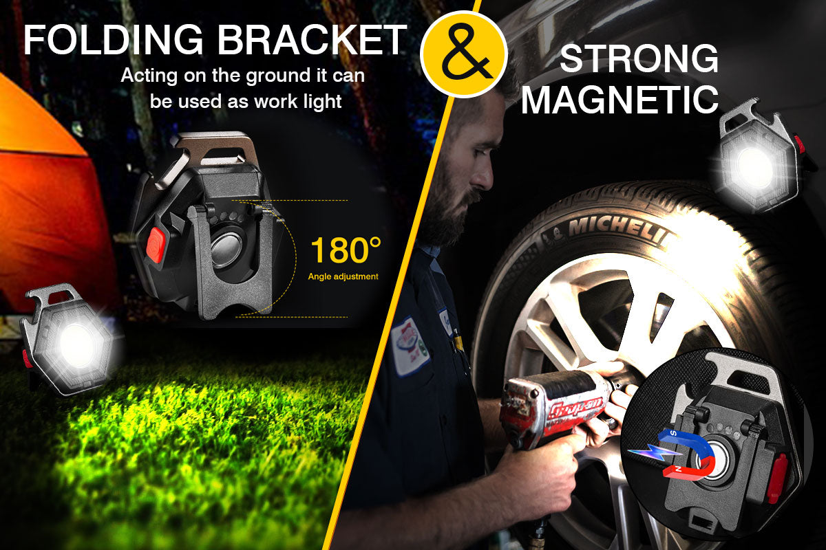 Mini COB 1000LM Keychain Work Light Rechargeable