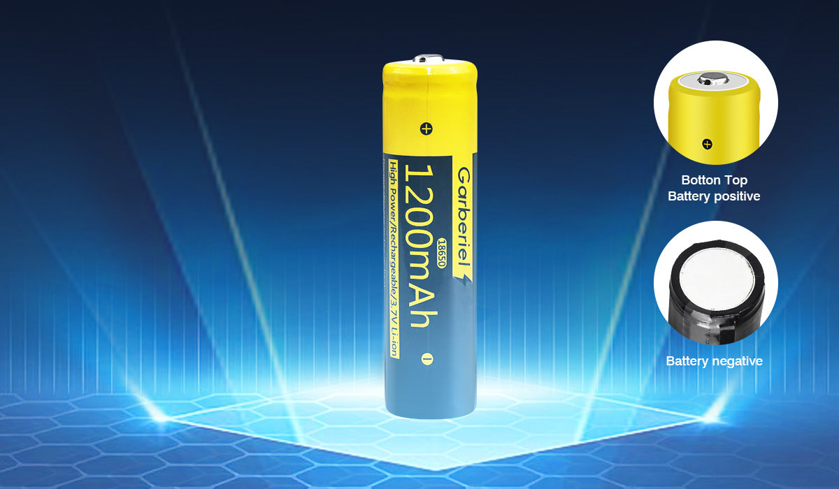 4 Pack 18650 1200mAh Li-ion Batteries + 2 Pack Dual Charger