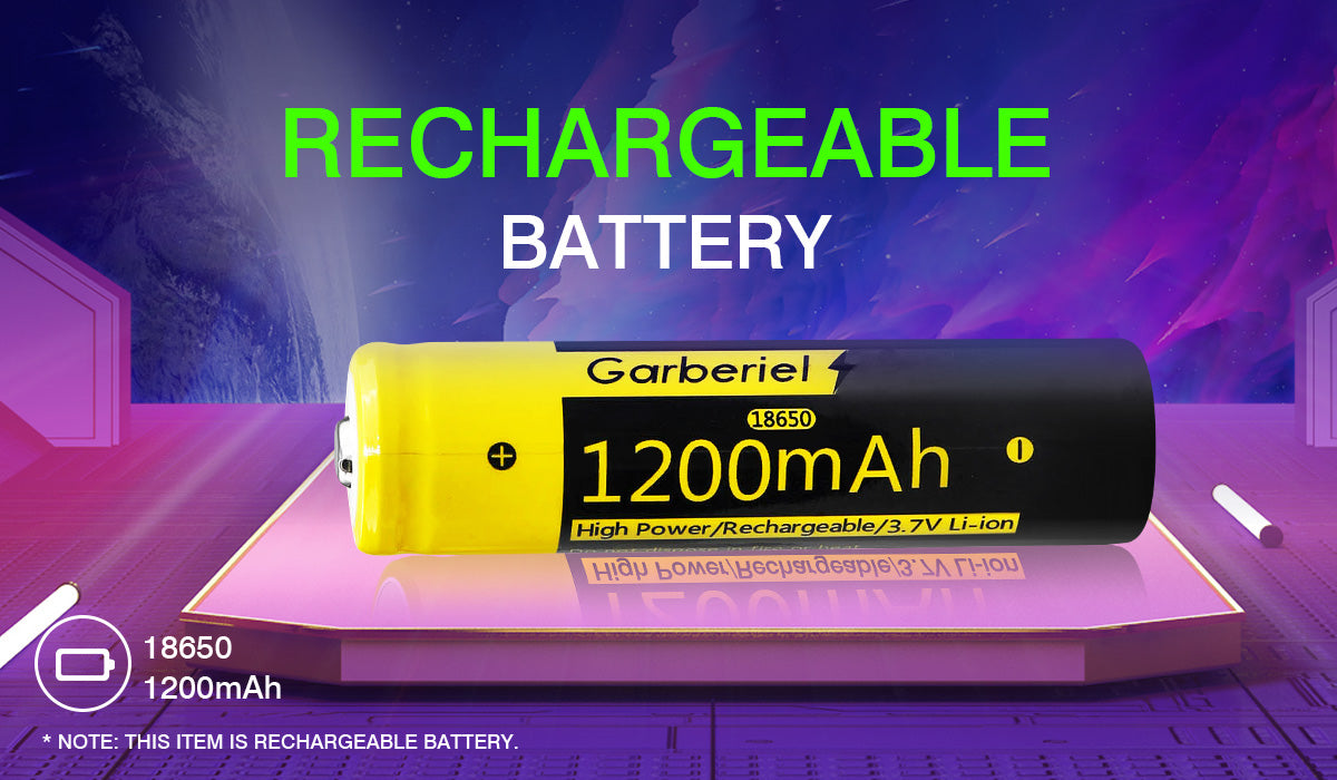 4 Pack 18650 1200mAh Li-ion Batteries + 2 Pack Dual Charger