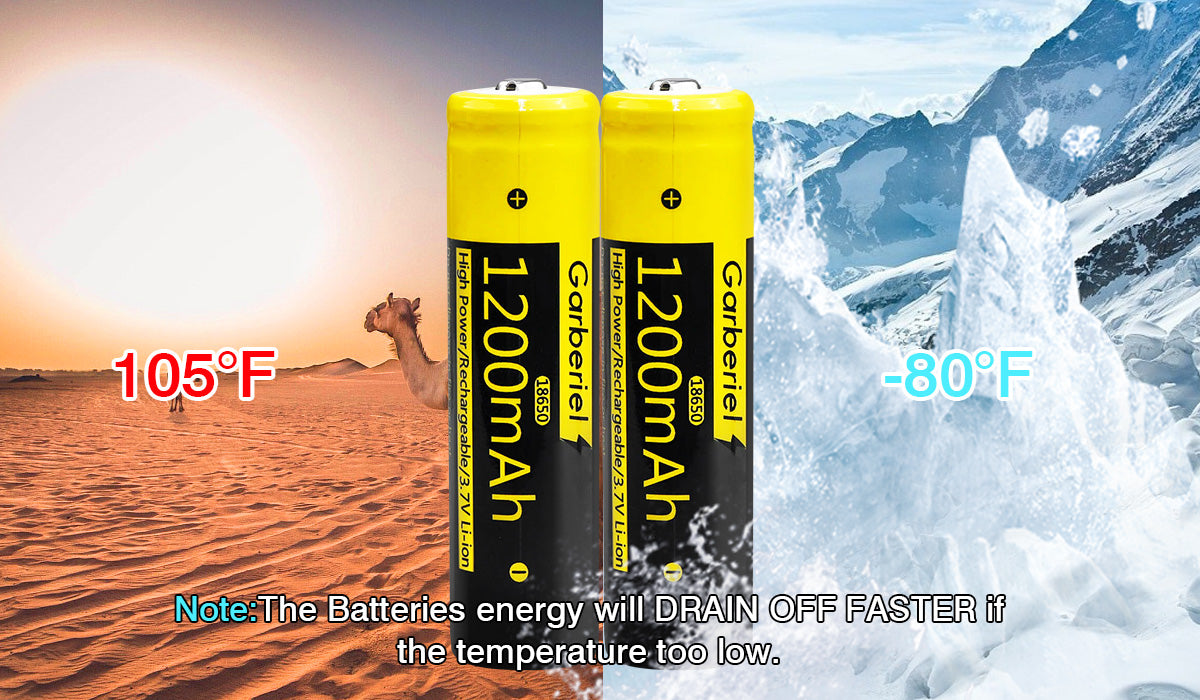 4 Pack 18650 1200mAh Li-ion Batteries + 2 Pack Dual Charger
