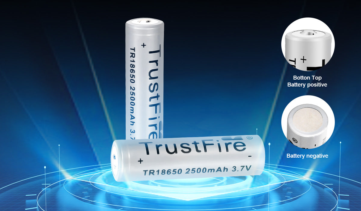 4 pcs Trustfire 3.7V 18650 Battery 2500mAh (Gray)
