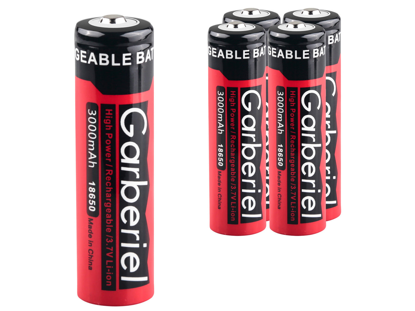 Garberiel 3.7V 3000mAh 18650 Rechargeable Li-ion Battery 1PC