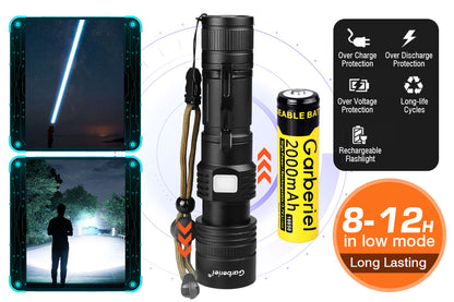 XHP50 LED 5000 Lumens Flashlight with Battery