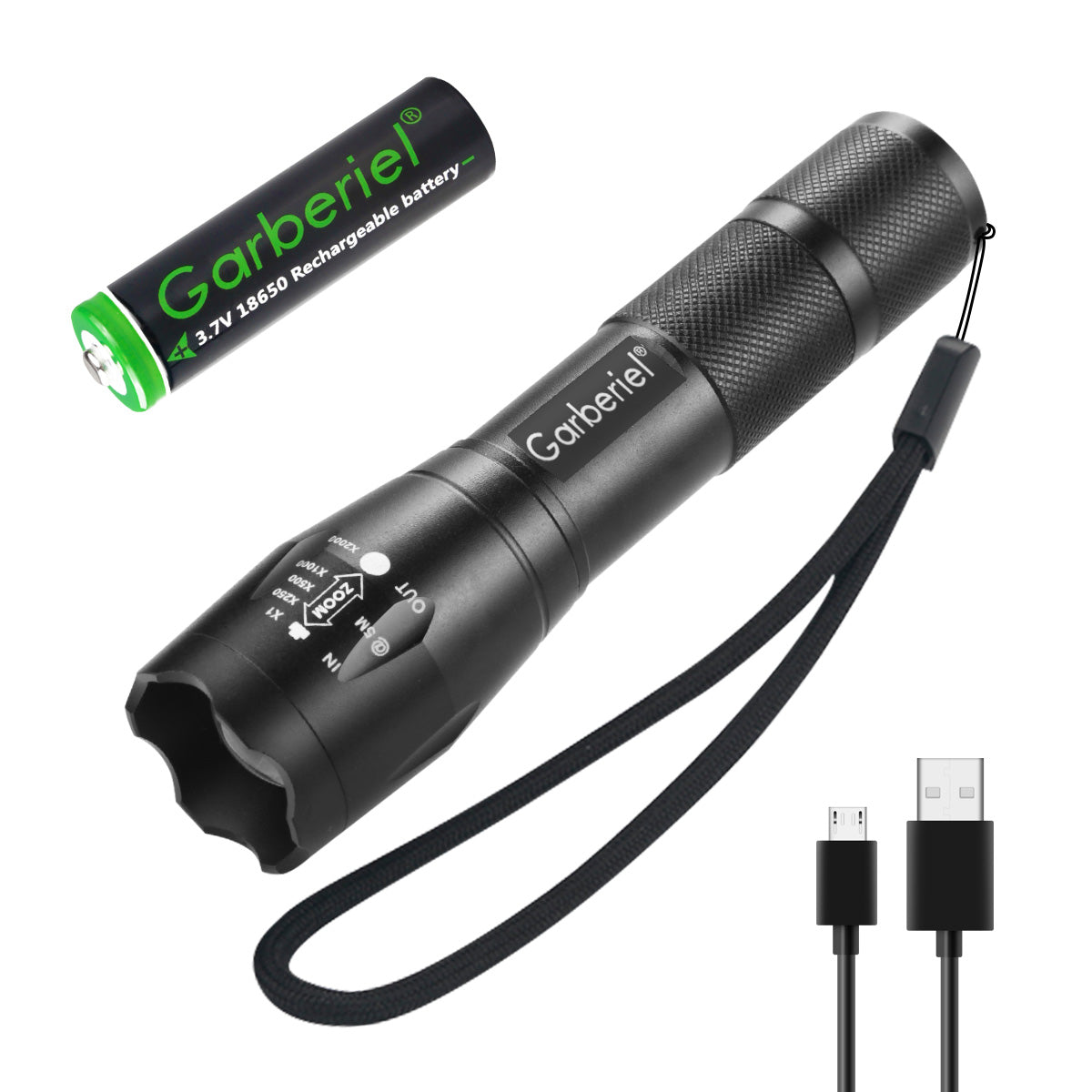 Garberiel Mini T6 1000LM LED Flashlight Pocket Size