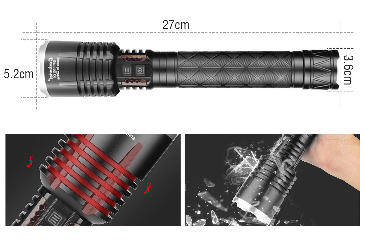 XHP120 LED High Lumens Flashlight 1132