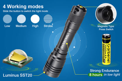 Garberiel Scuba Diving Flashlight DL01 Underwater 328ft