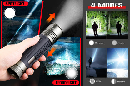 Garberiel 30Watt LED Strong Flashlight with 6561 Feet