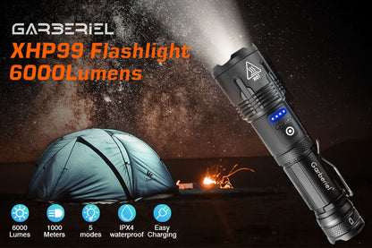 Garberiel XHP99 LED 6000 Lumens Flashlight