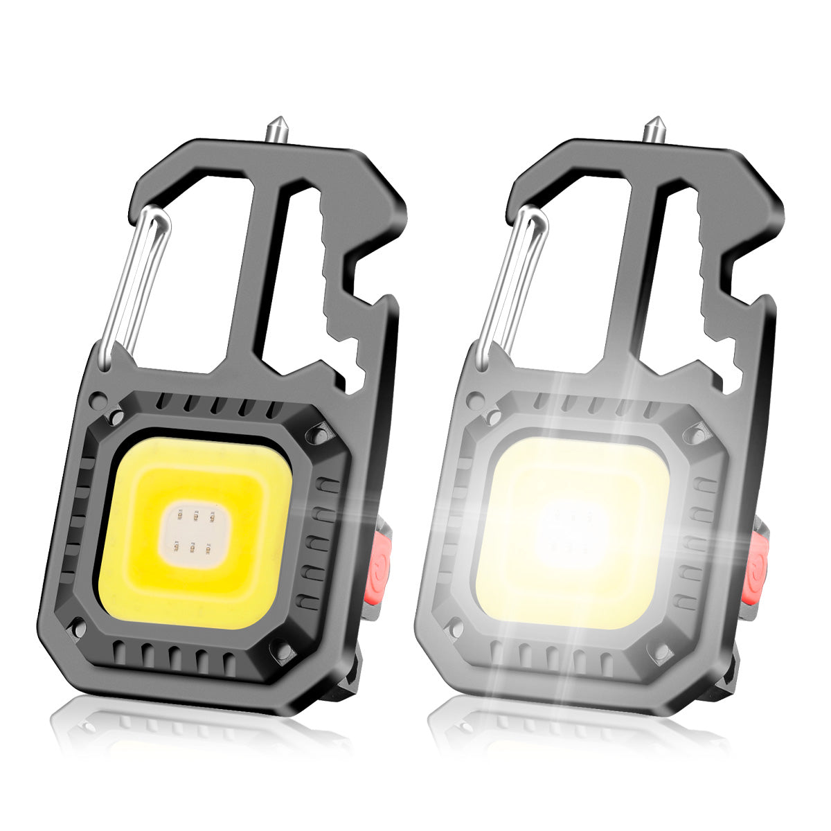 1000LM Mini COB Keychain Work Flashlights with Tripod