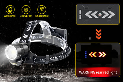 Garberiel High Lumens XHP90 Rechargeable Headlamp