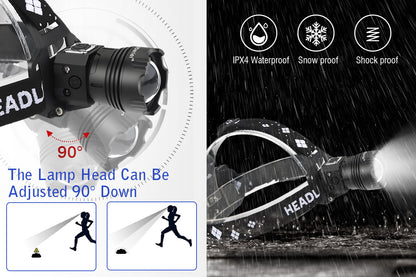Garberiel XHP99 Inductive Headlamp with Motion Sensor