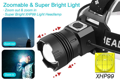 Garberiel XHP99 Inductive Headlamp with Motion Sensor