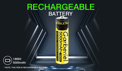 10 Pieces 5000mAh 3.7V Rechargeable 18650 Battery