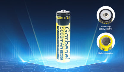 10 Pieces 5000mAh 3.7V Rechargeable 18650 Battery