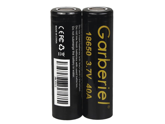 Garberiel 18650 3.7V 40A High Power Flat Top Battery