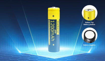 4 Pack 18650 1200mAh Li-ion Batteries + 2 Pack Dual Charger