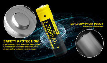 4 Pack 18650 1200mAh Li-ion Batteries + 2 Pack Dual Charger