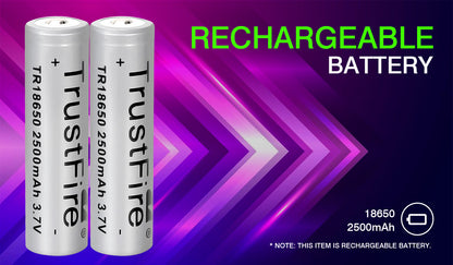 4 pcs Trustfire 3.7V 18650 Battery 2500mAh (Gray)