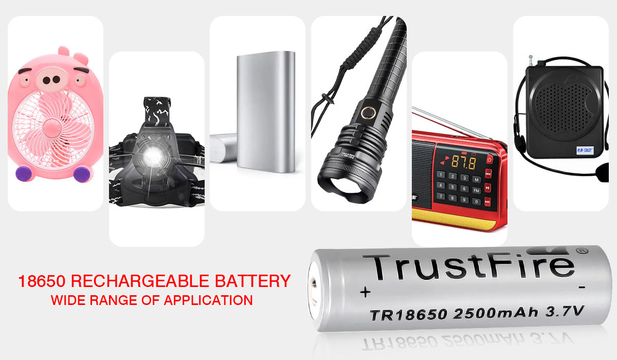 4 pcs Trustfire 3.7V 18650 Battery 2500mAh (Gray)