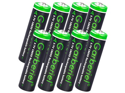 8PC 18650 3000mAh Rechargeable Li-ion Button Top Battery