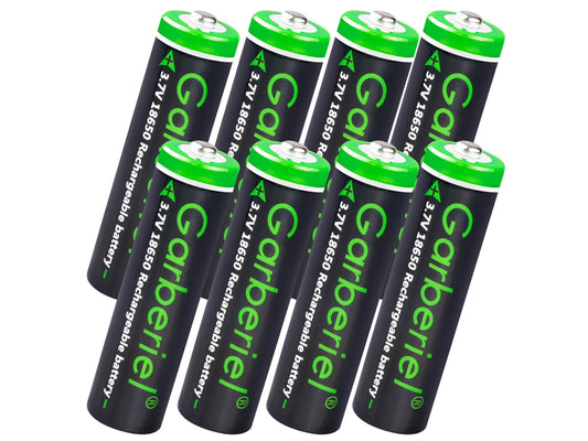 8PC 18650 3000mAh Rechargeable Li-ion Button Top Battery