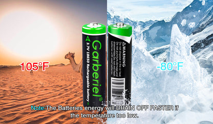8PC 18650 3000mAh Rechargeable Li-ion Button Top Battery