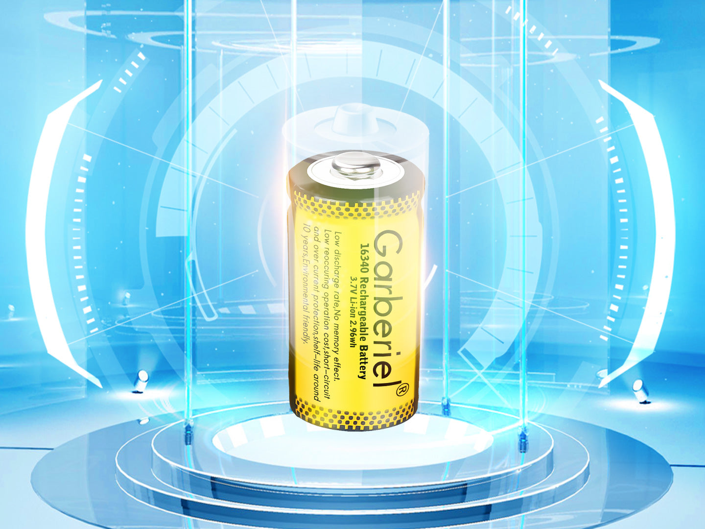 10 PACK 16340 CR123A Rechargeable Battery 3.7V