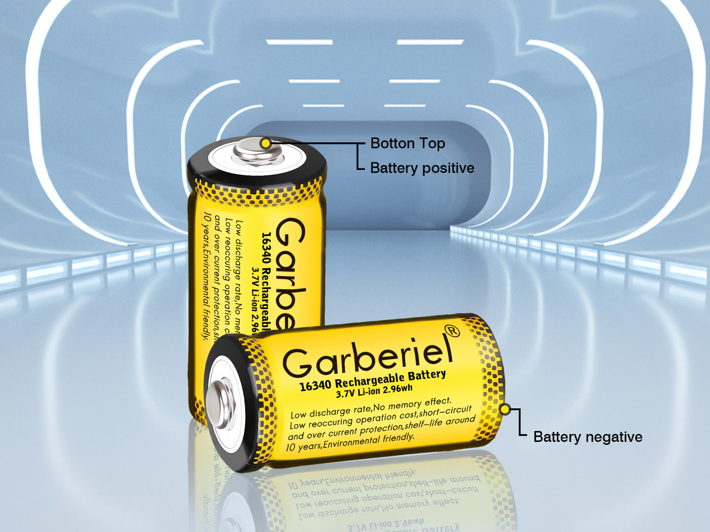 10 PACK 16340 CR123A Rechargeable Battery 3.7V