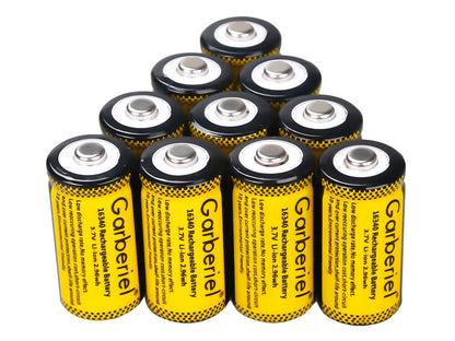 10 PACK 16340 CR123A Rechargeable Battery 3.7V