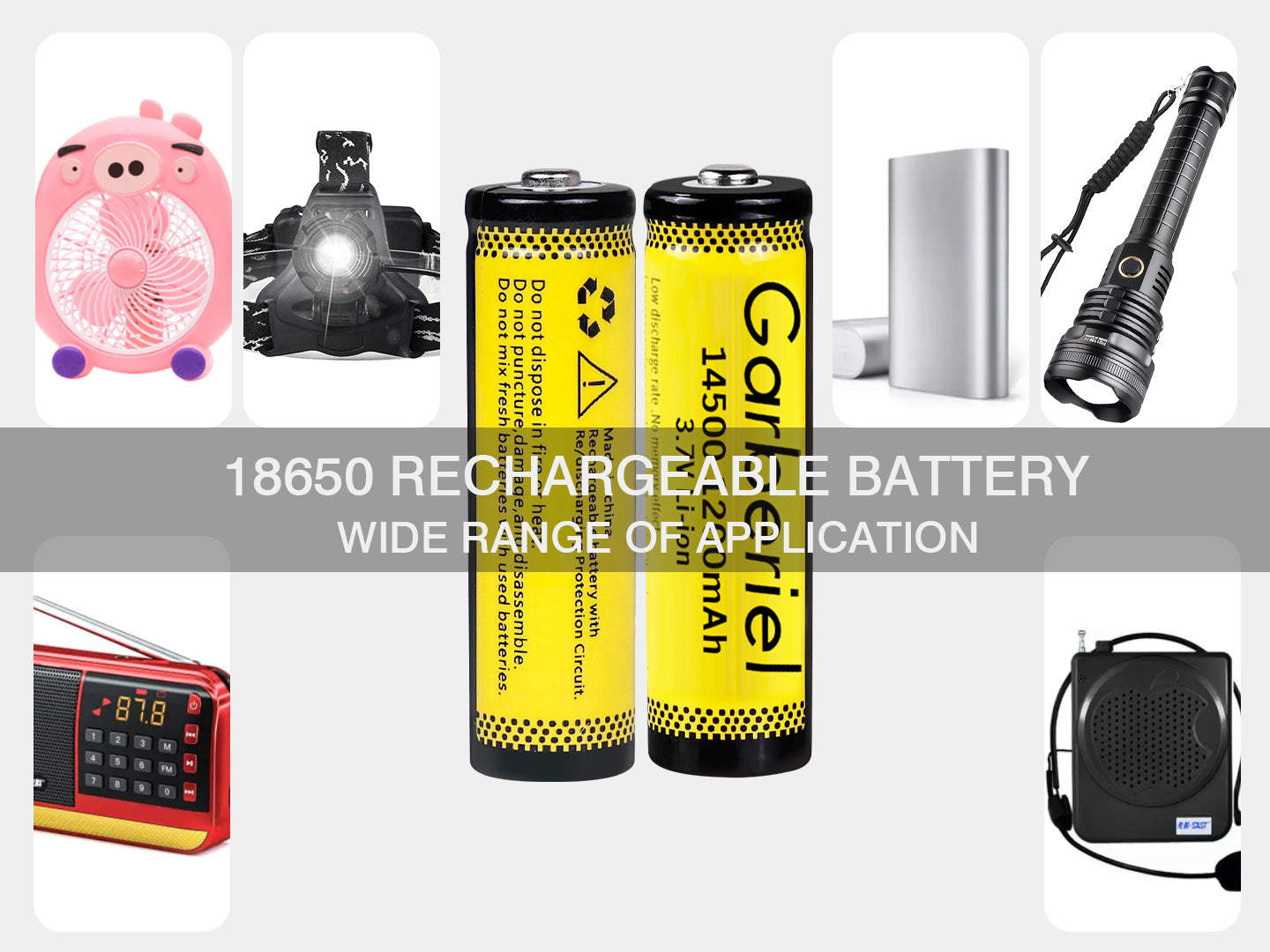 10pcs Garberiel 14500 AA Battery 3.7V Lithium Battery