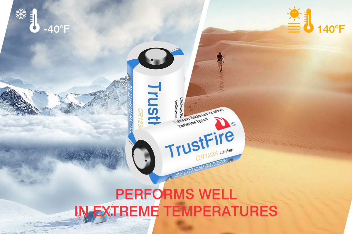 10pcs TrustFire 3V CR123A Disposable Batteries