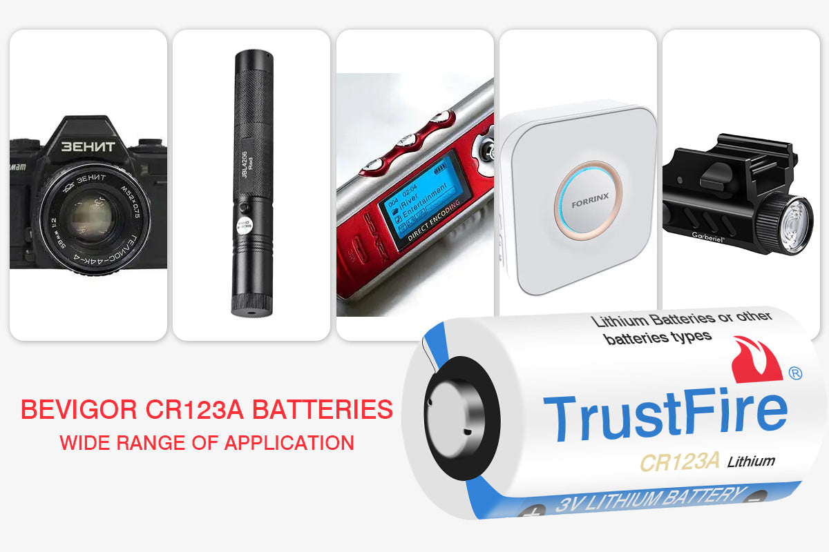 10pcs TrustFire 3V CR123A Disposable Batteries