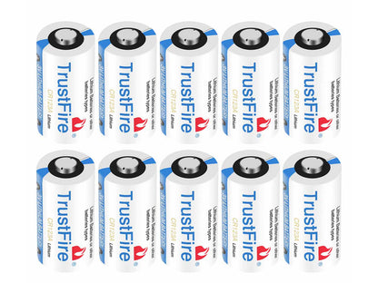 10pcs TrustFire 3V CR123A Disposable Batteries