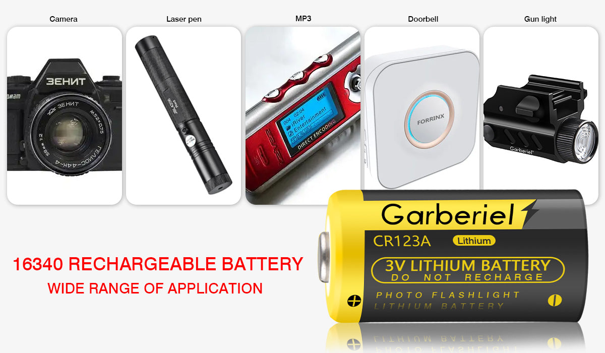 20pcs Garberiel 123A CR123A Battery