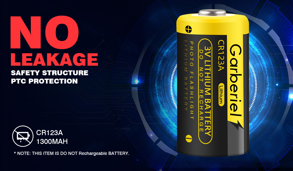 20pcs Garberiel 123A CR123A Battery