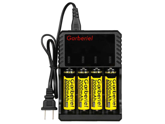 4 PC 18650 Li-ion Battery with 4-Slots Battery Charger