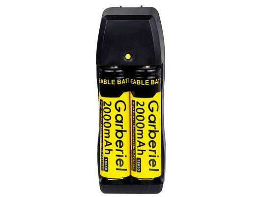 2pc 18650 Rechargeable Battery 2000mAh with US Dual Charger