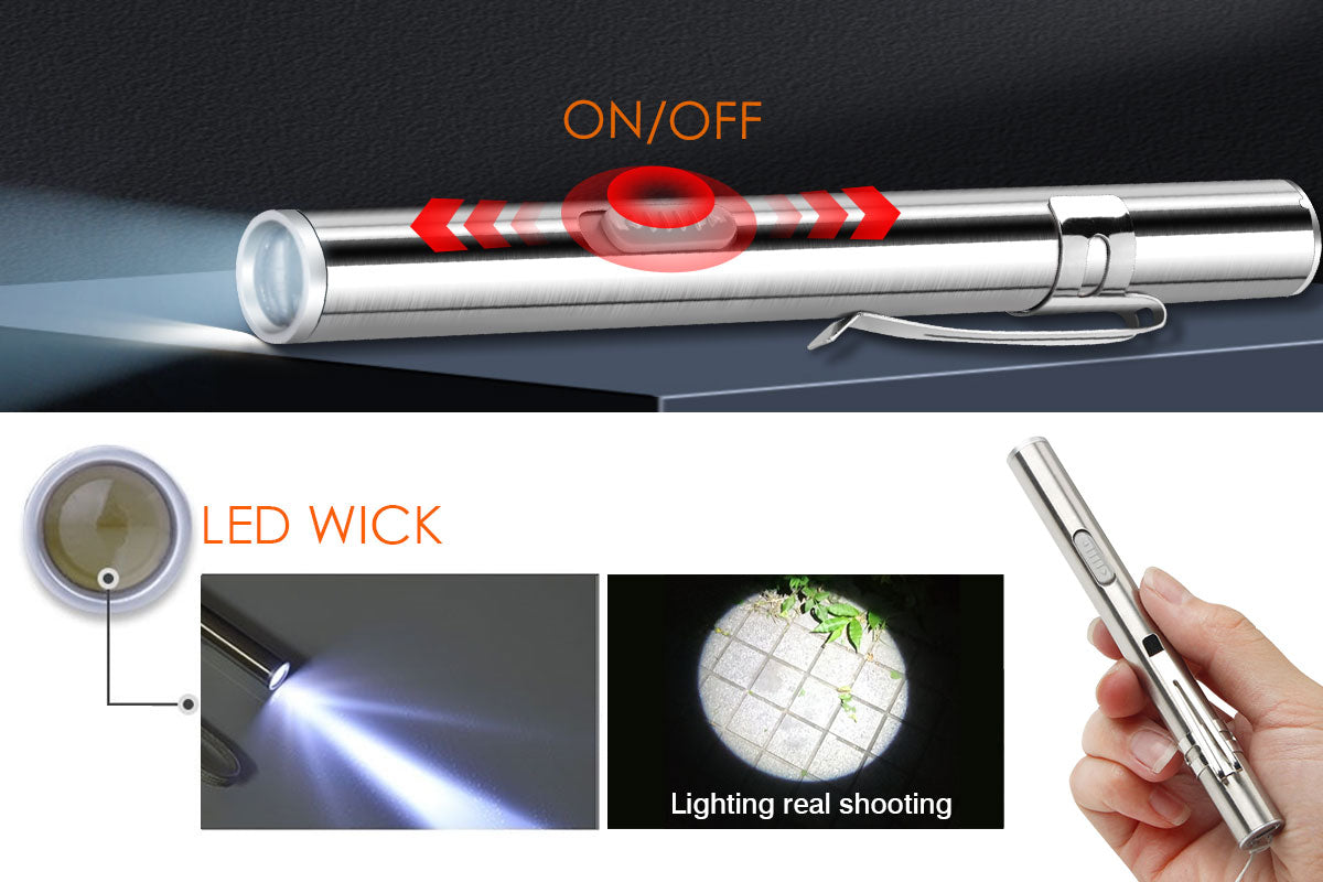 Garberiel EDC USB Rechargeable Mini Flashlight Pocket